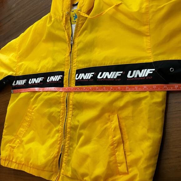 UNIF Break Jacket Size XS Hood Oversized Full Zip Pockets Lined - Picture 5 of 14